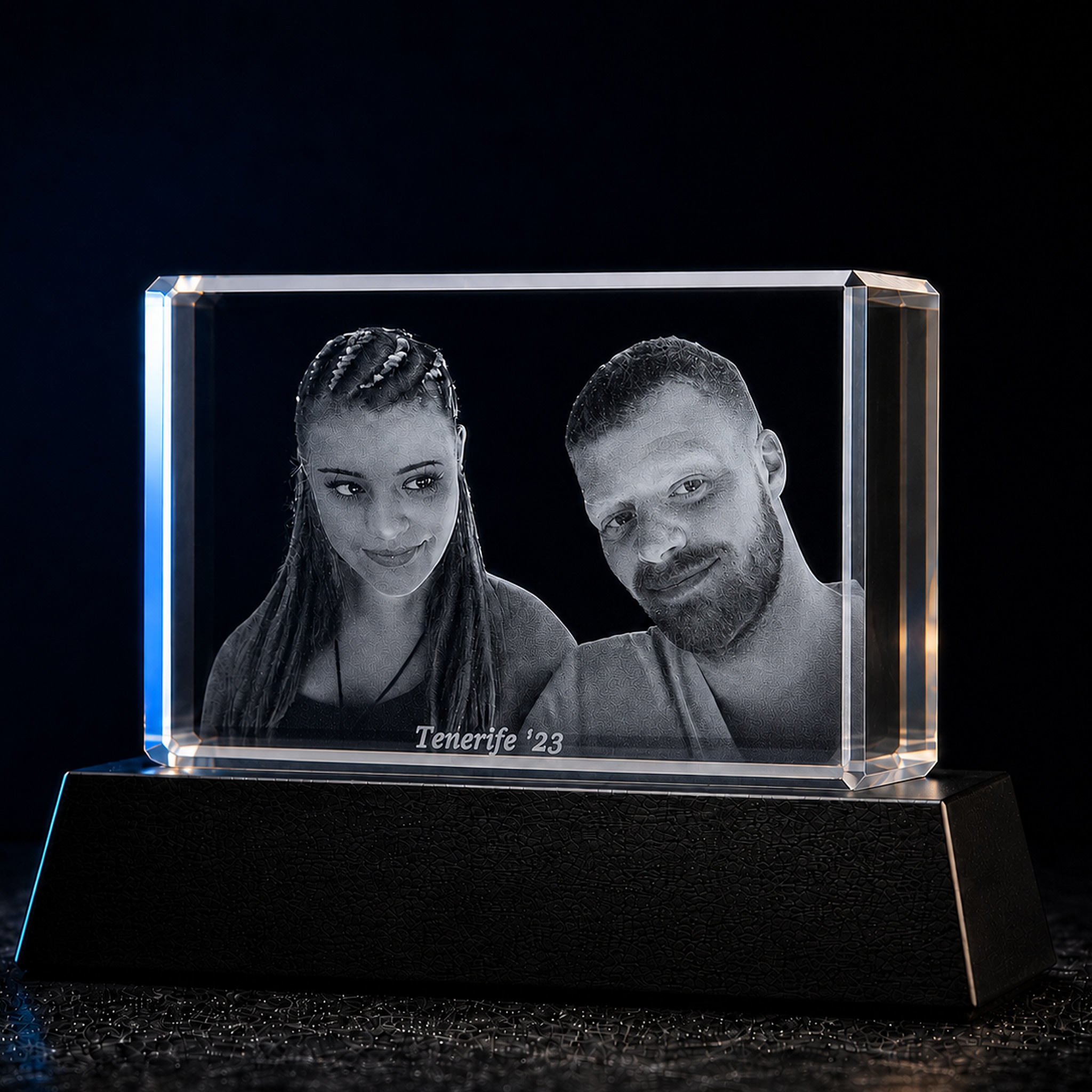 Personalized 3D Classic Crystal with custom laser-engraved photo